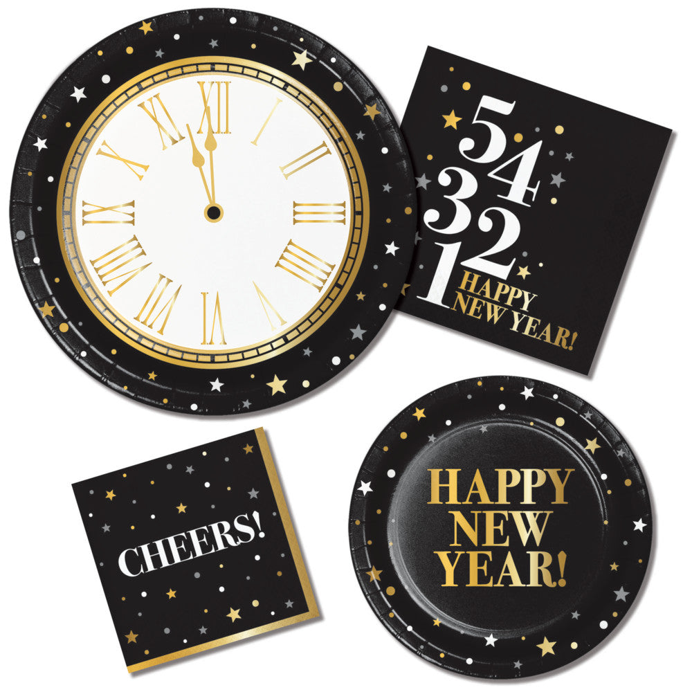 Golden New Year Lunch Plates