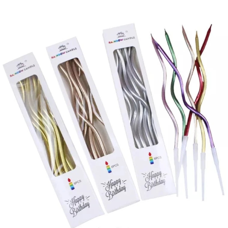 Twisty Curly Coil Birthday Candles