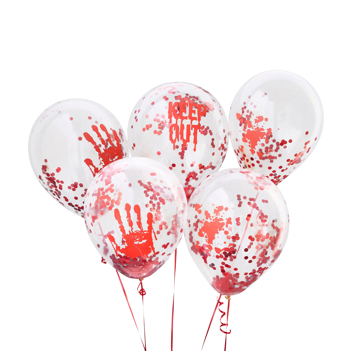Bloody Confetti Halloween Balloons