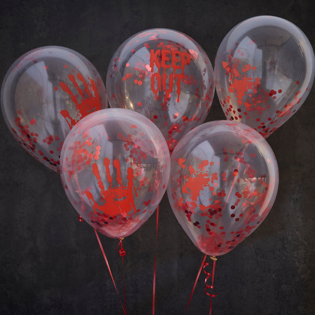 Bloody Confetti Halloween Balloons