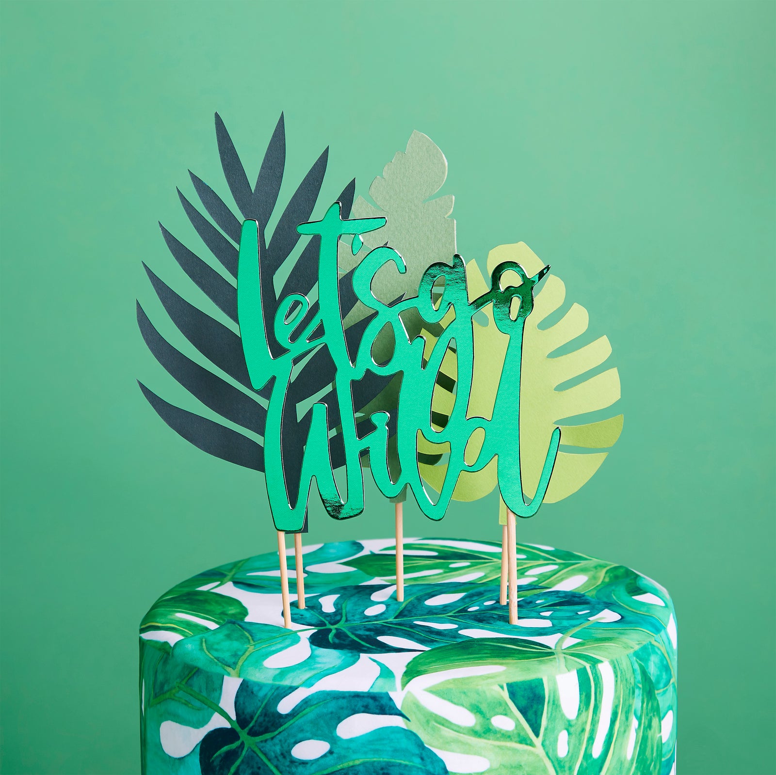 Let's Go Wild Tropical Cake Topper Set