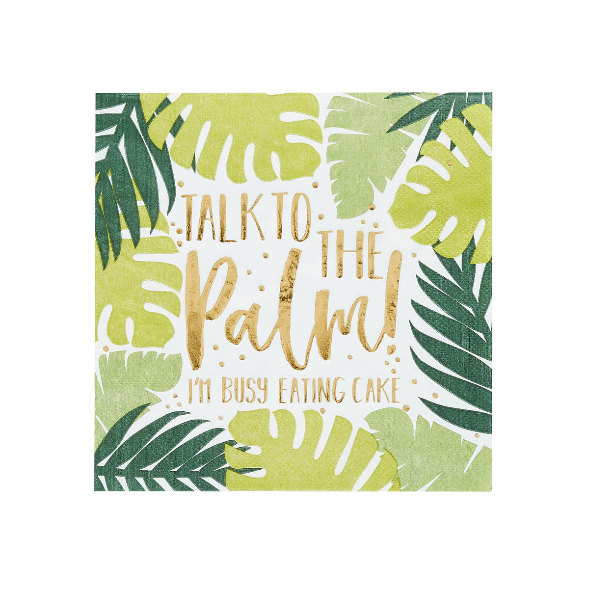 Tropical Leaf Patterned Paper Napkins