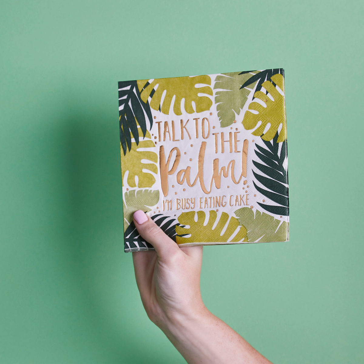 Tropical Leaf Patterned Paper Napkins