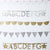 Gold Glitter Letter Garland Kit