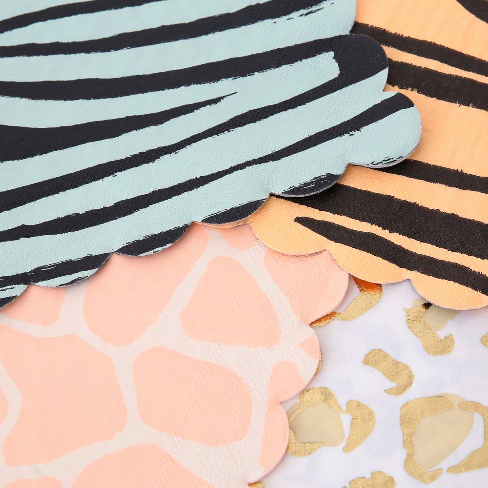 Safari Animal Print Large Napkins 