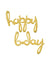 Happy BDay Gold Script Foil Balloon 