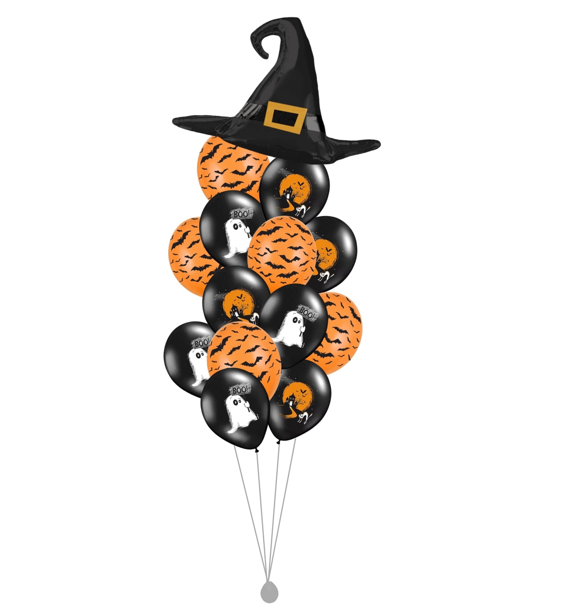 Ghostly Happy Halloween Balloon Bouquet