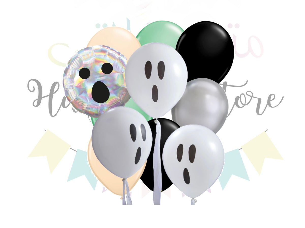 Spooky Ghost Halloween Balloon Bouquet