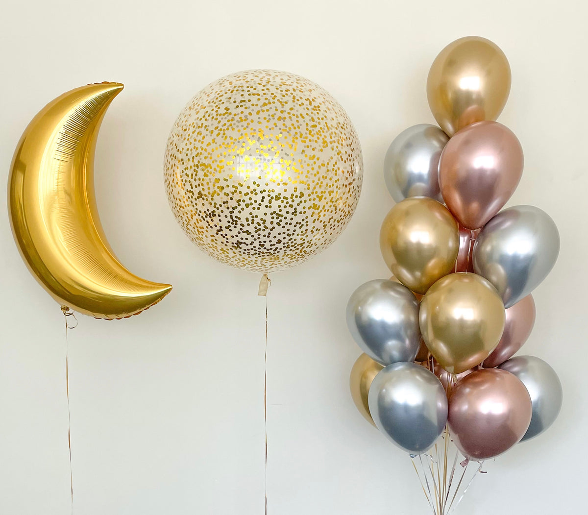 34” Gold crescent moon