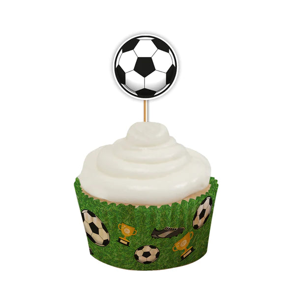 Football Foil Cupcake Toppers