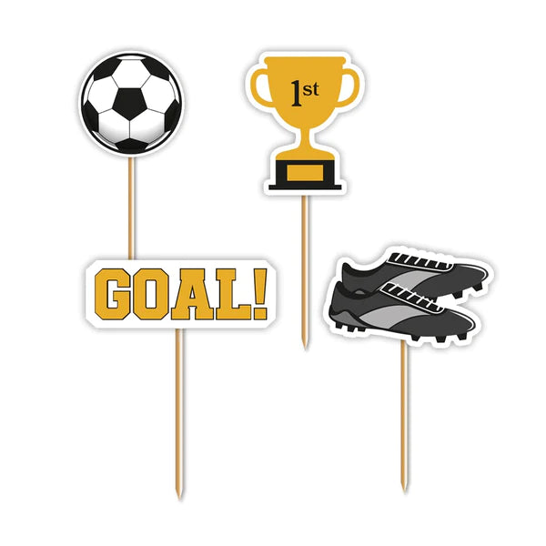 Football Foil Cupcake Toppers