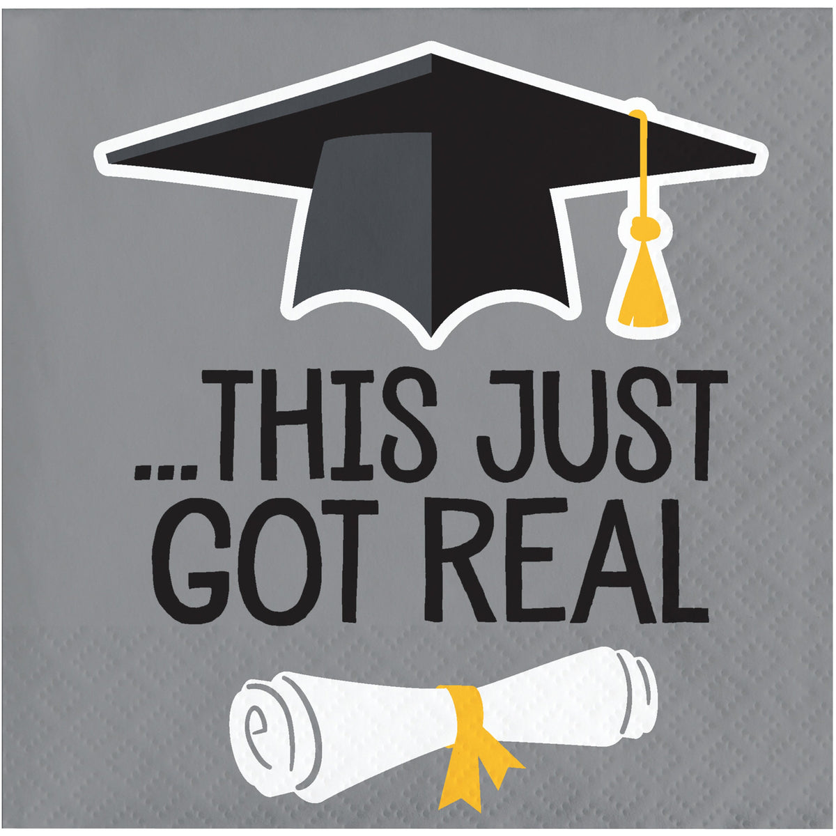 Just Got Real Graduation Beverage Napkins