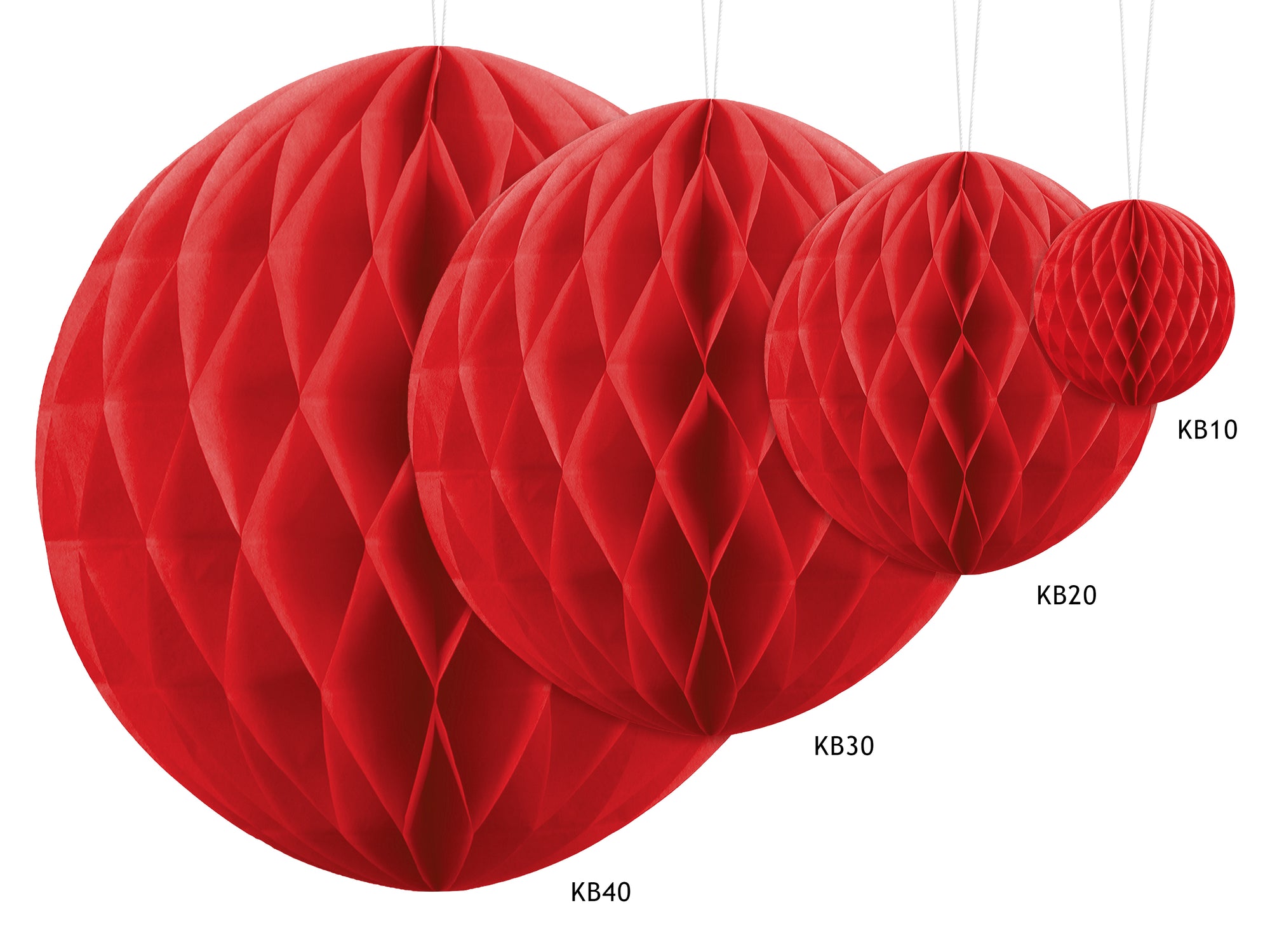 Red Honeycomb Tissue Ball 