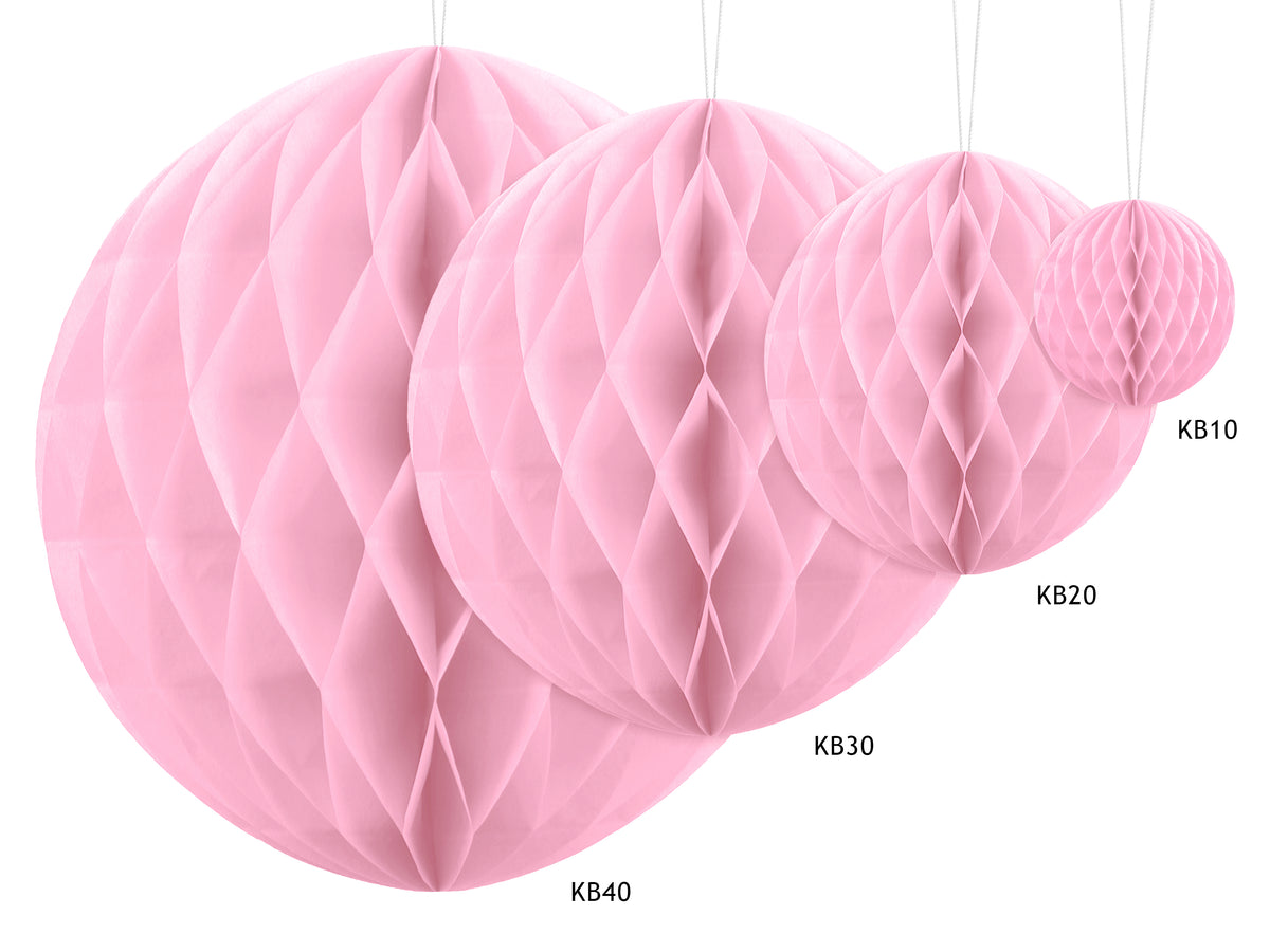 Light Pink Honeycomb Tissue Ball