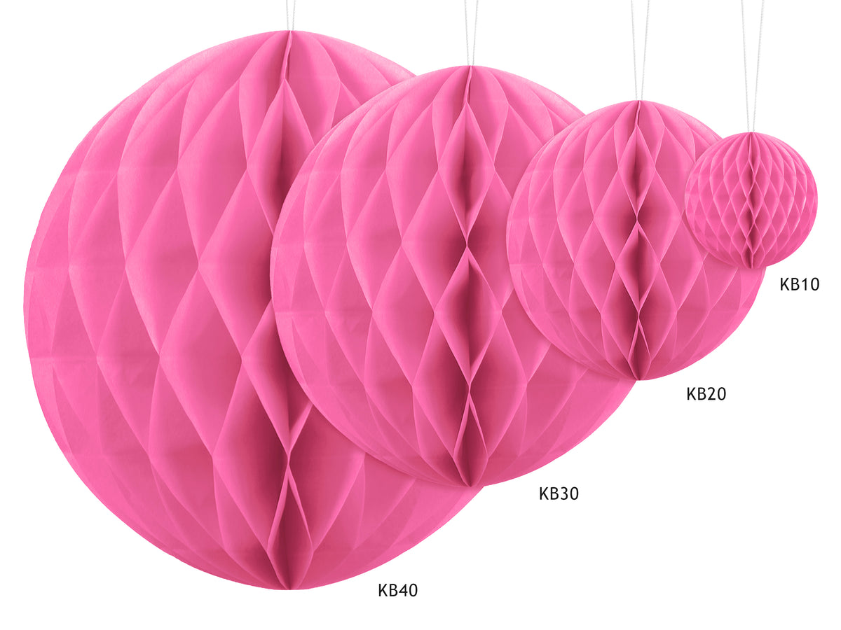 Dark Pink Honeycomb Tissue Ball 
