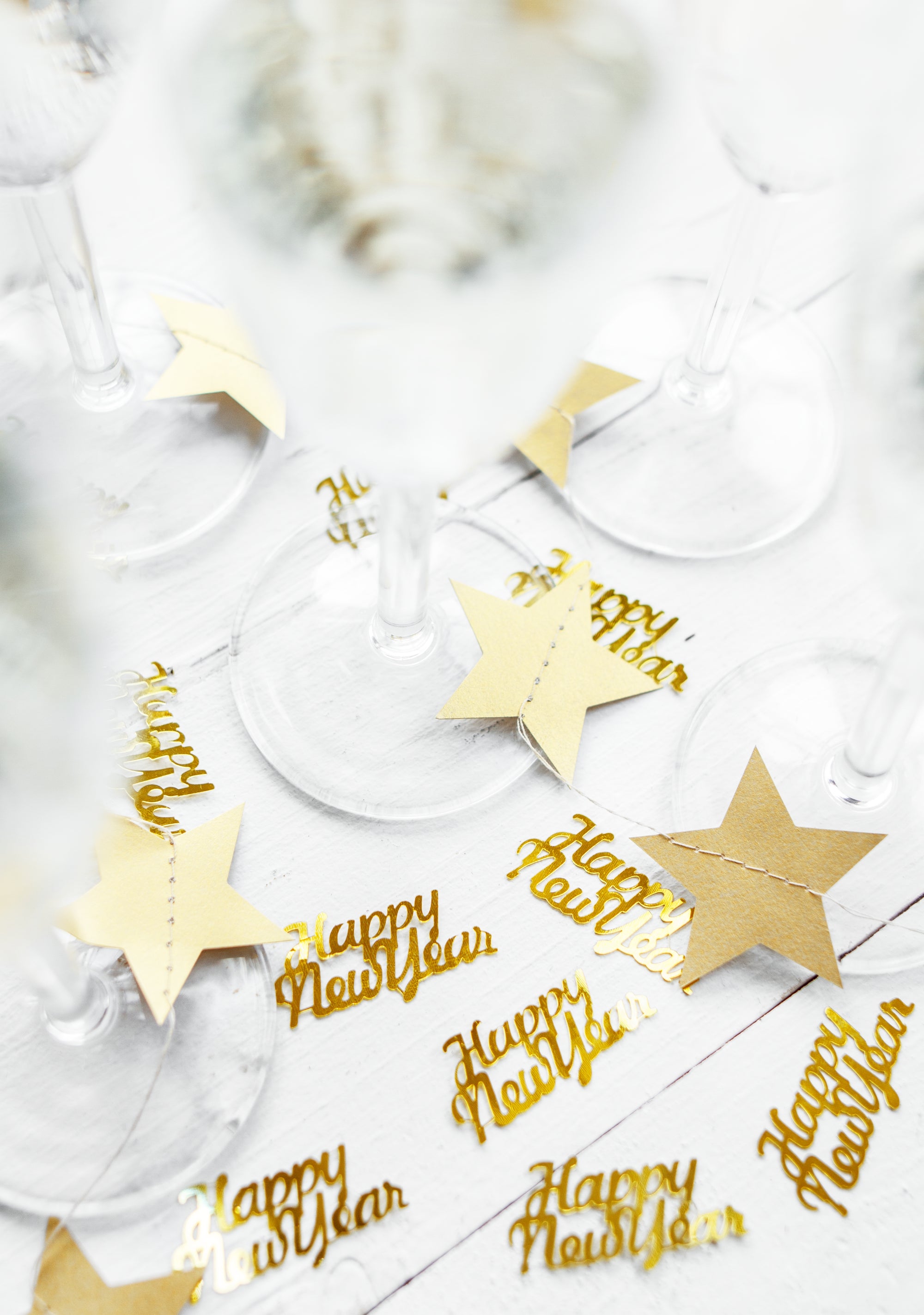Happy New Year Gold Confetti 