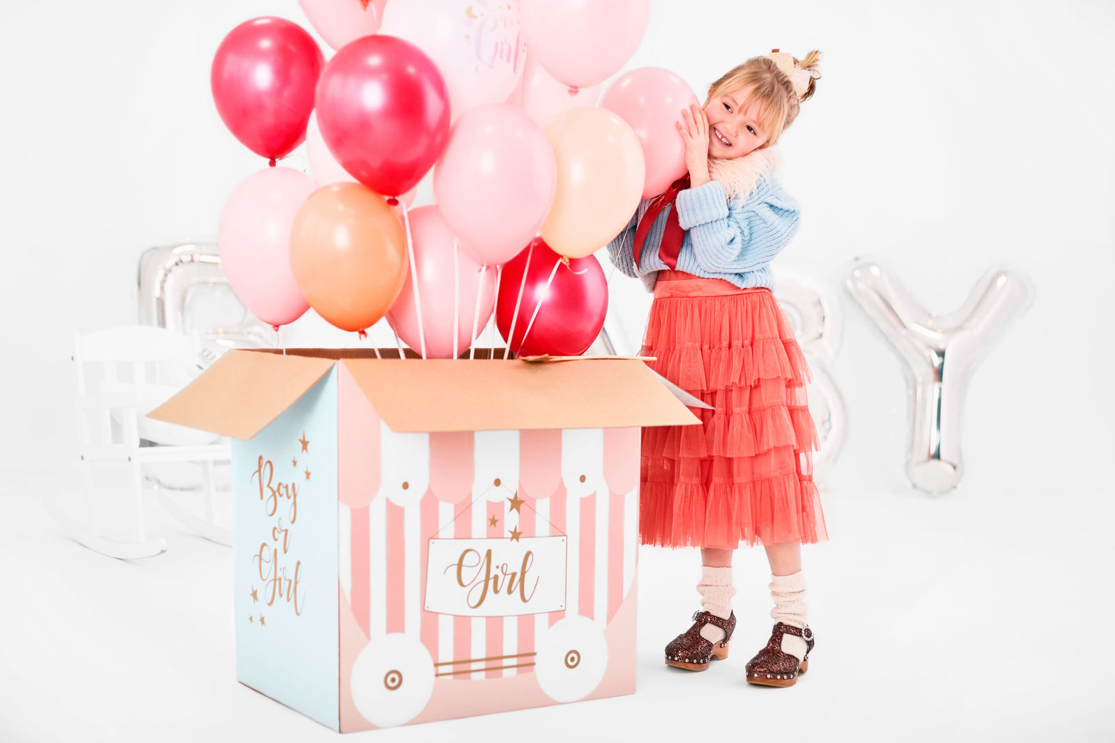 Gender Reveal Balloons Box