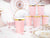 Light Pink Paper Cups Gold Edge