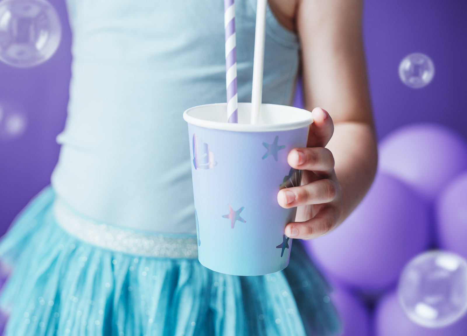 Iridescent Narwhal Party Cups