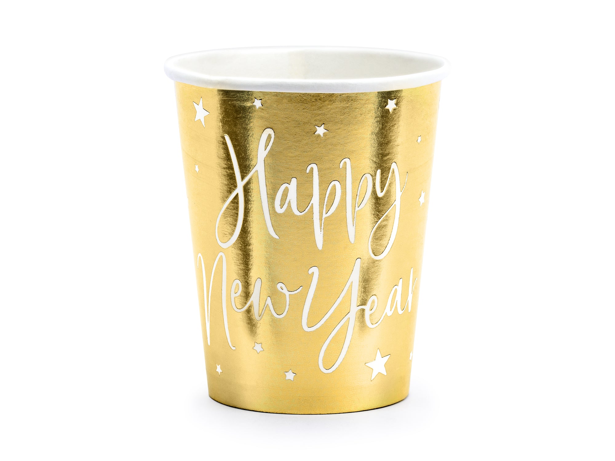  Happy New Year Golden Party Cups 