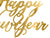 Gold Script Happy New Year Cake Topper