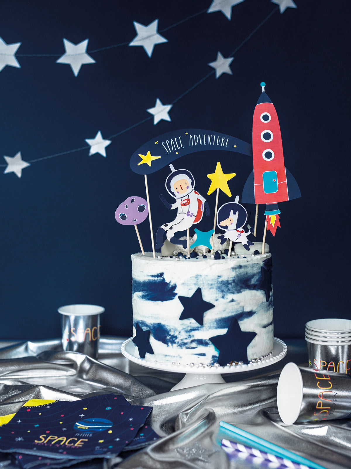 Space Party Cake Toppers