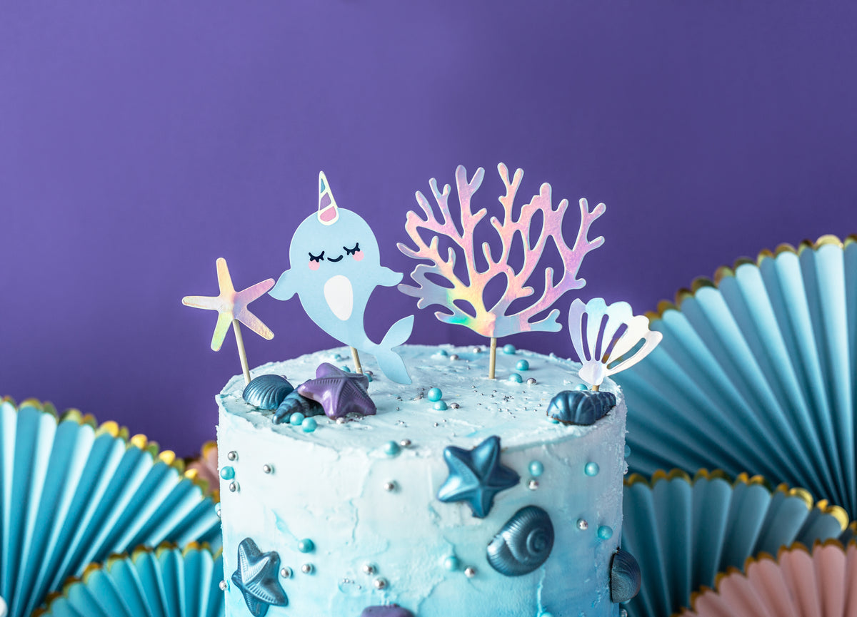 Narwhal Party Cake Toppers