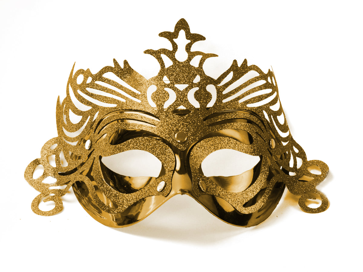 Gold Party Mask with Ornament