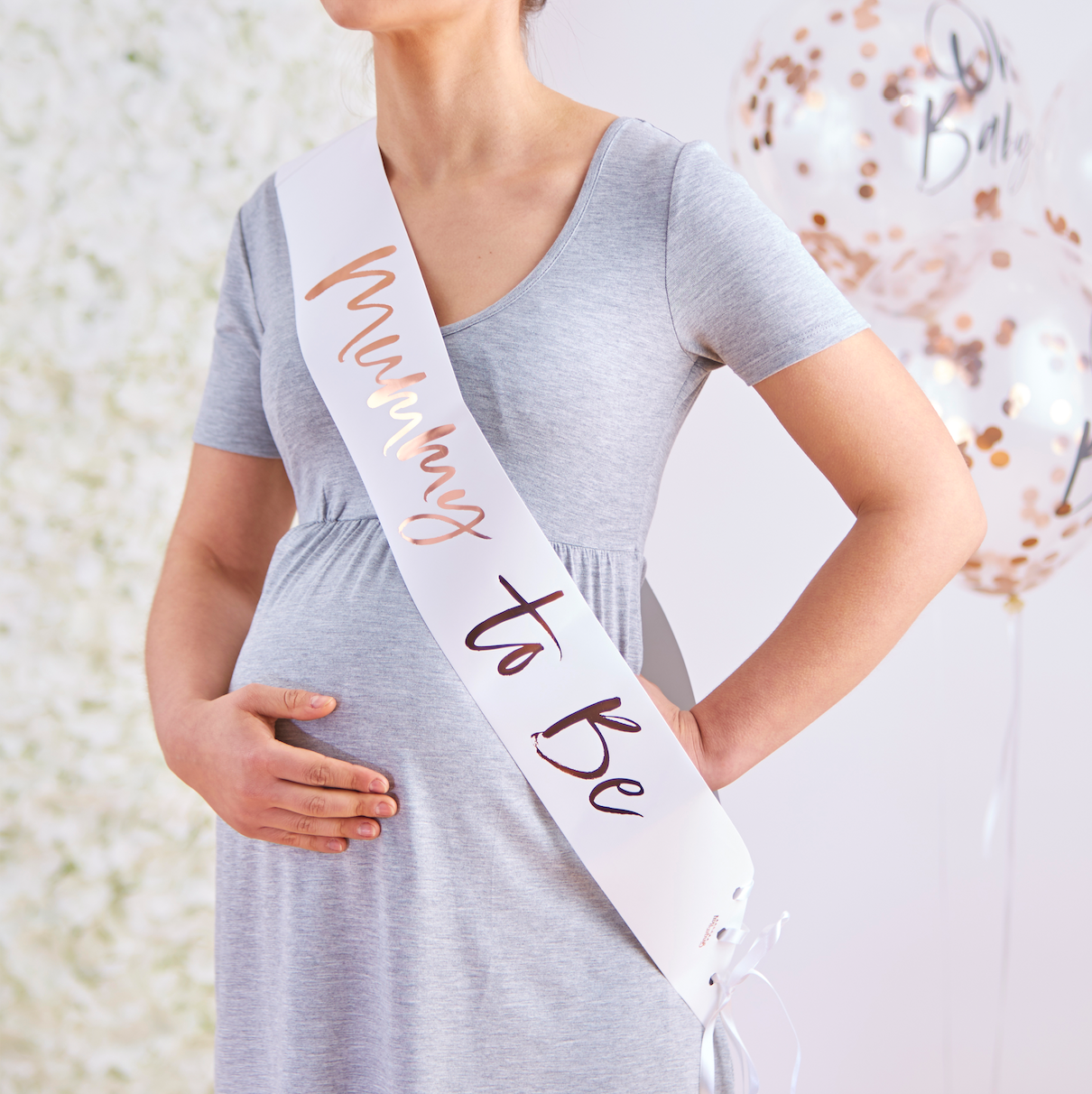 Rose Gold Mummy To Be Sash