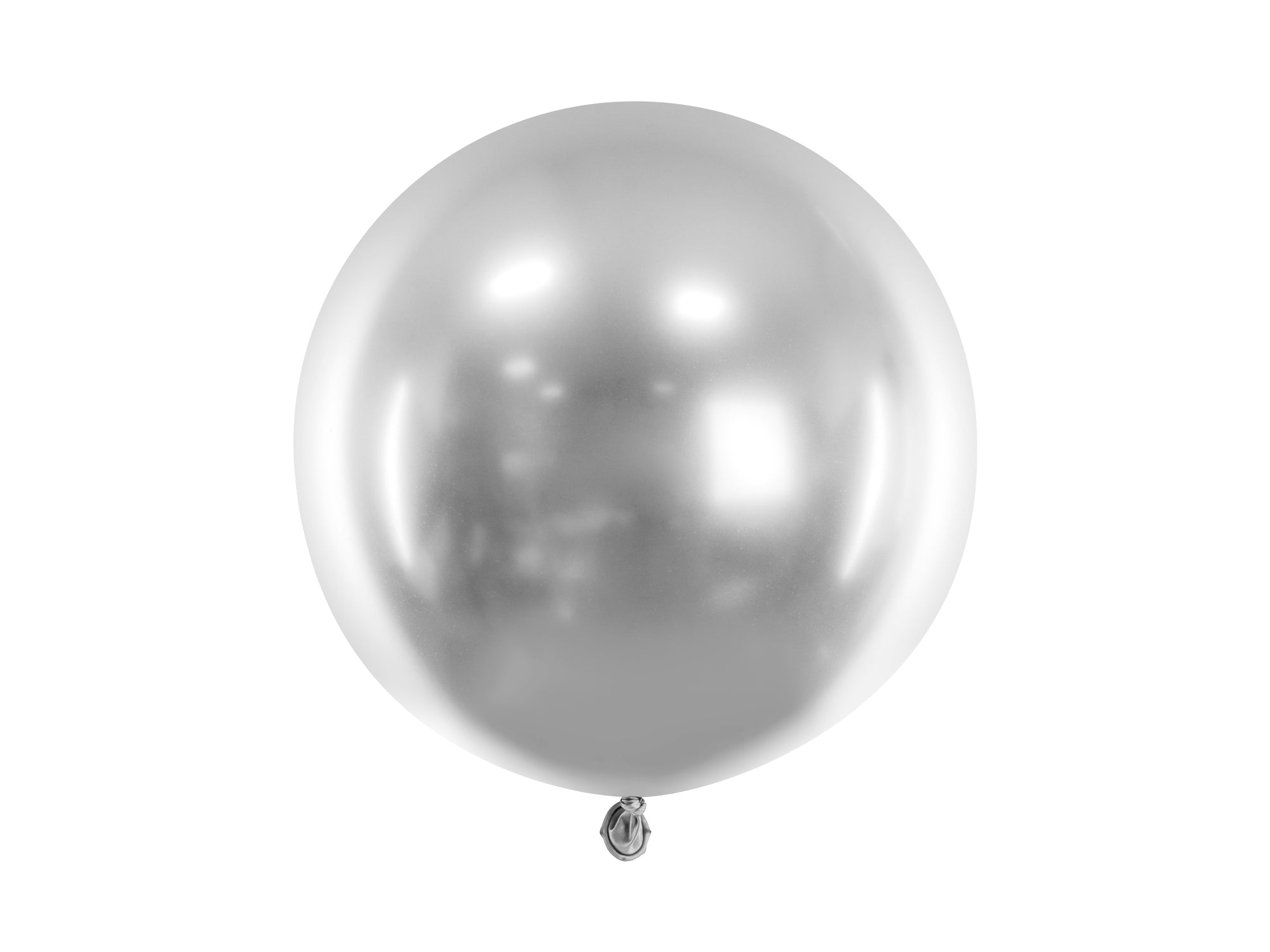 Round Silver Glossy Balloon