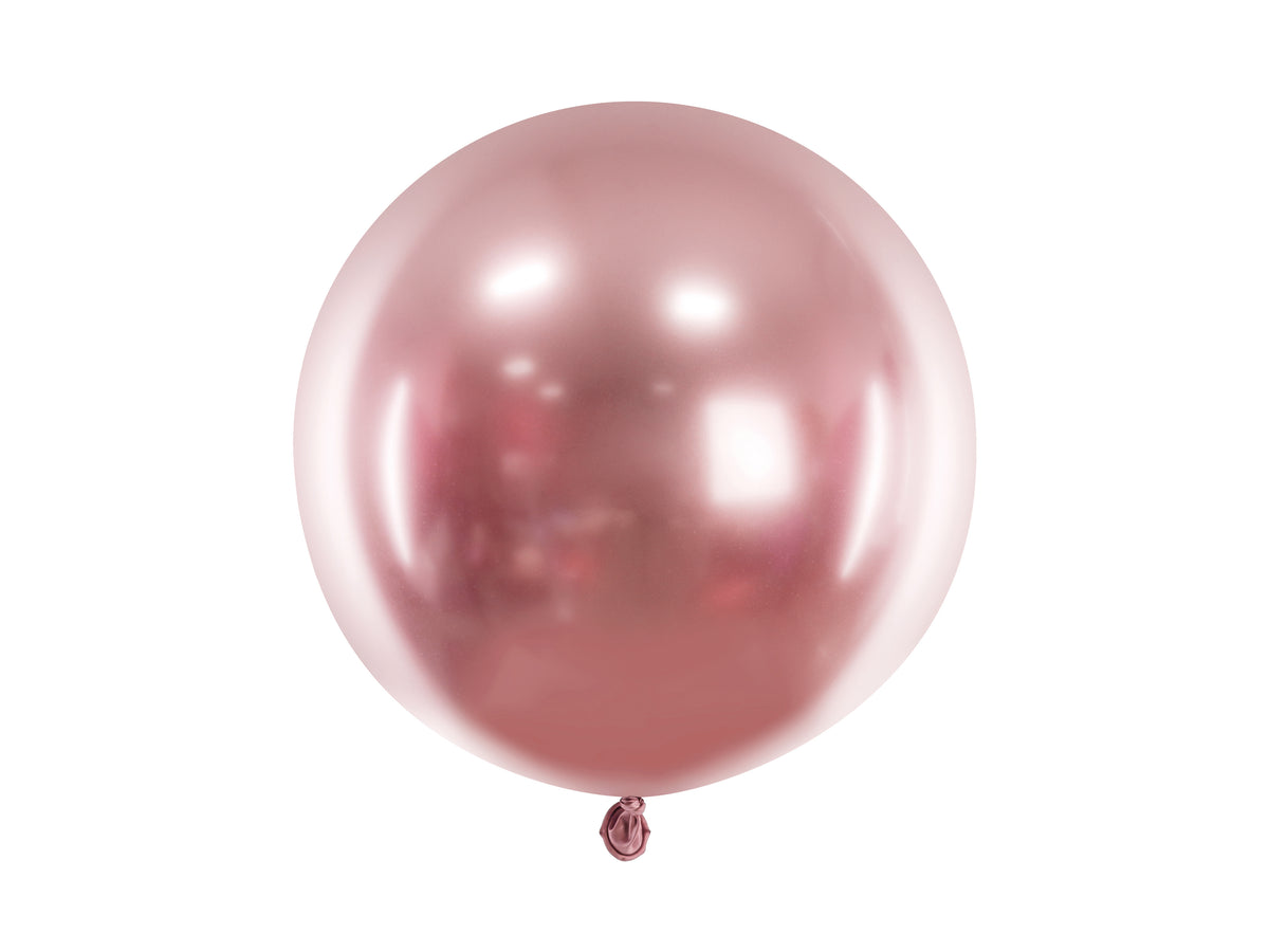 Round Rose Gold Glossy Balloon