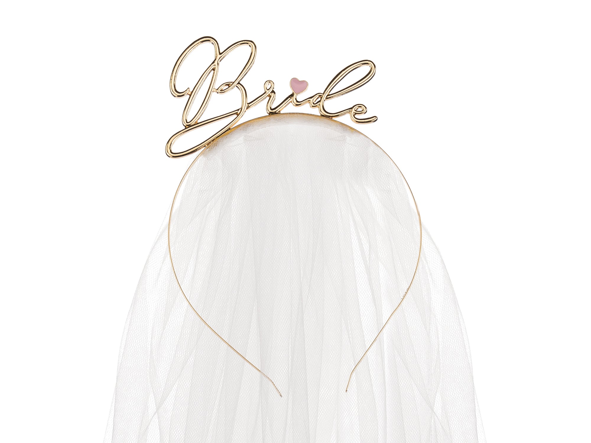 Gold Bride Veil Headband 