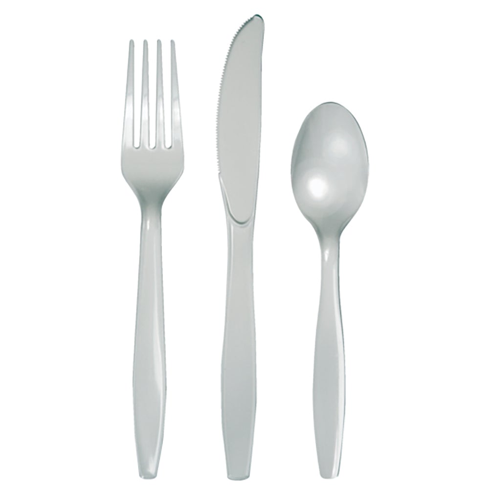 Metallic Silver Assorted Cutlery