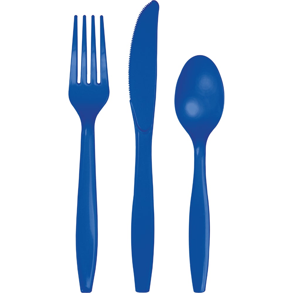 Plastic Premium Cutlery Cobalt Blue