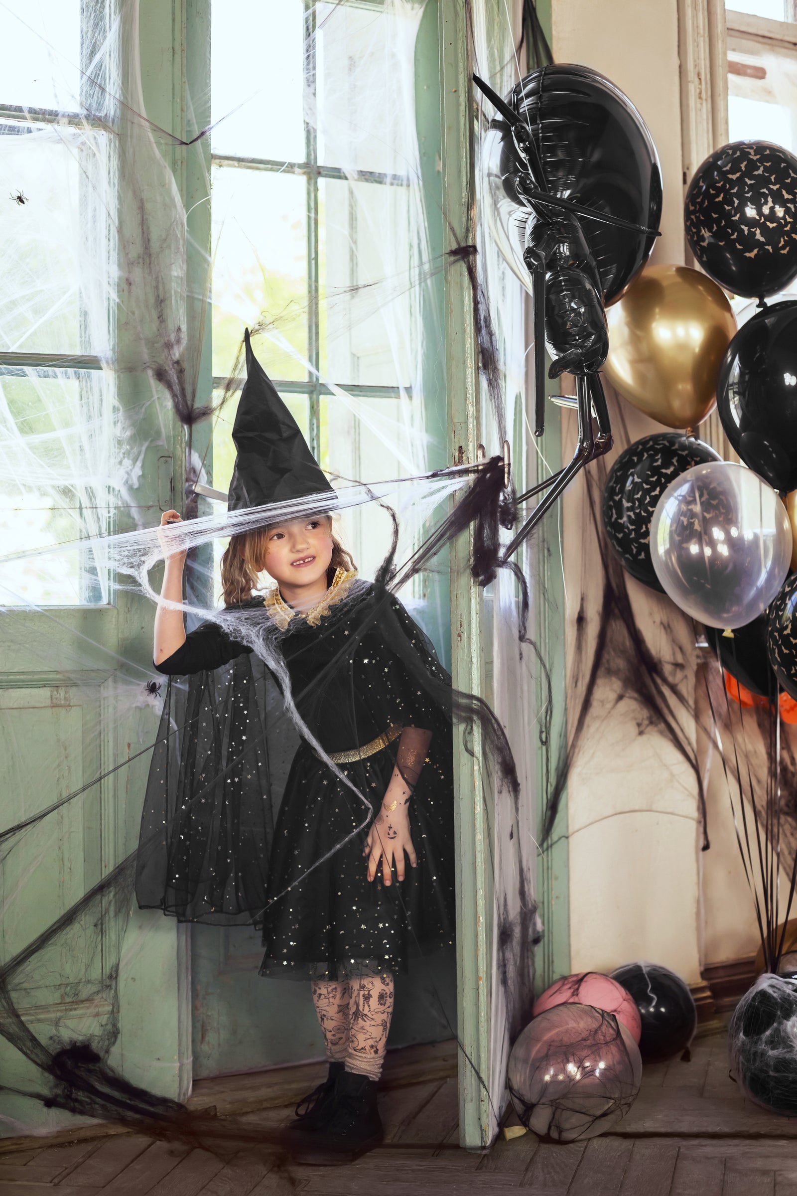 Black Spiderweb Decoration