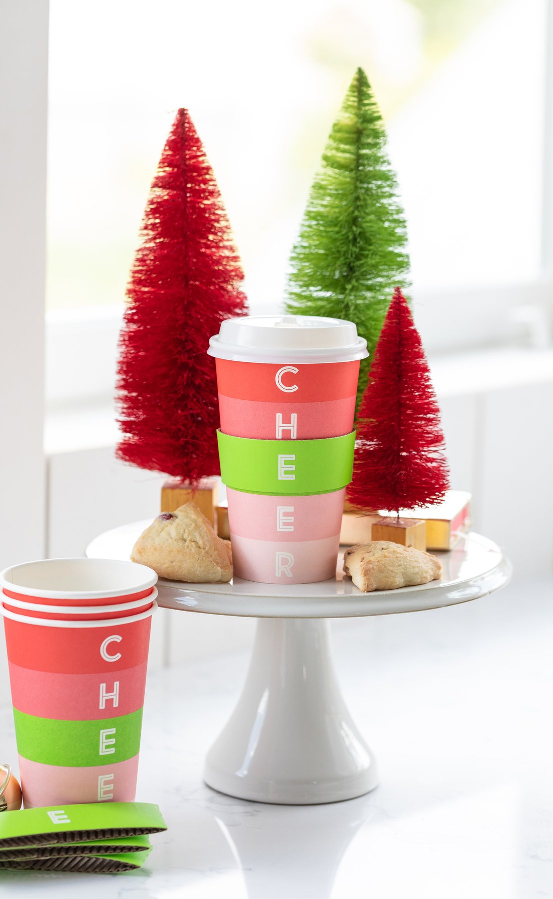 Cheer Holiday Coffee Cups 