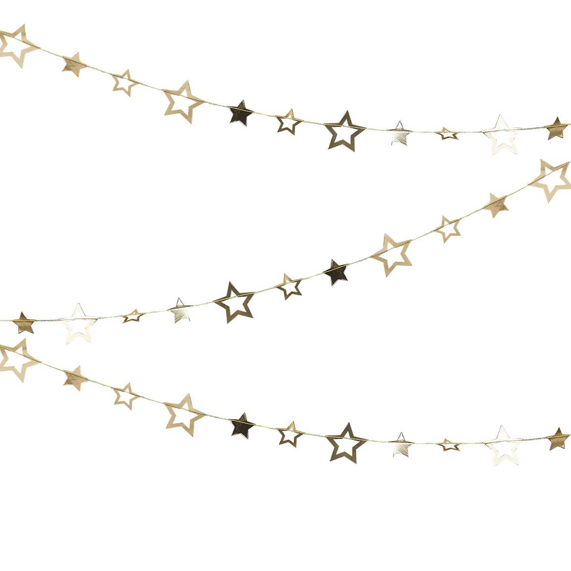 Gold Foiled Star Hanging Garland