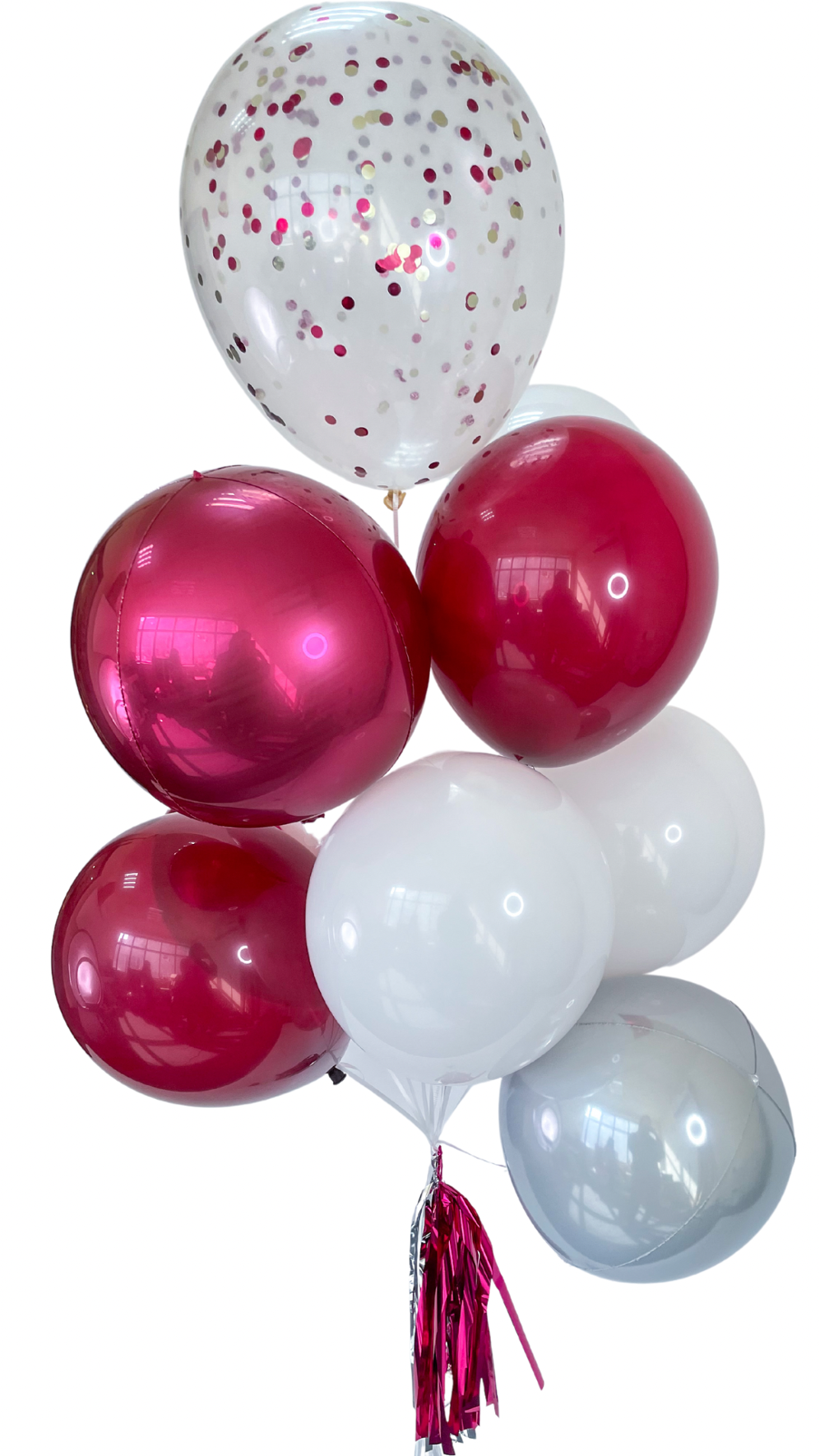 Confetti, Orbs & 11" Balloon Bouquet of 11