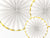 White Decorative Rosettes Party Fans