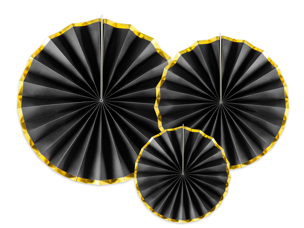 Black Decorative Party Fans