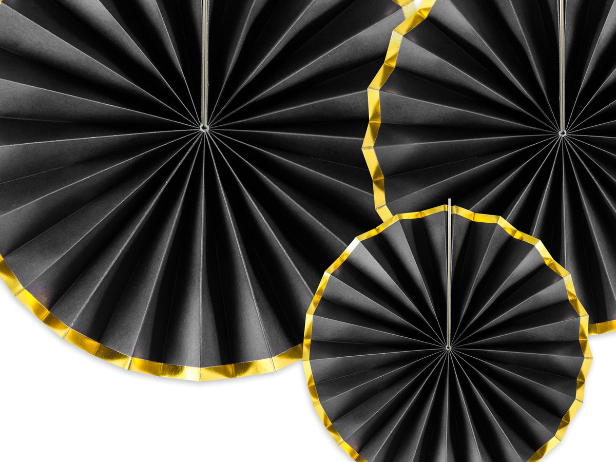 Black Decorative Party Fans