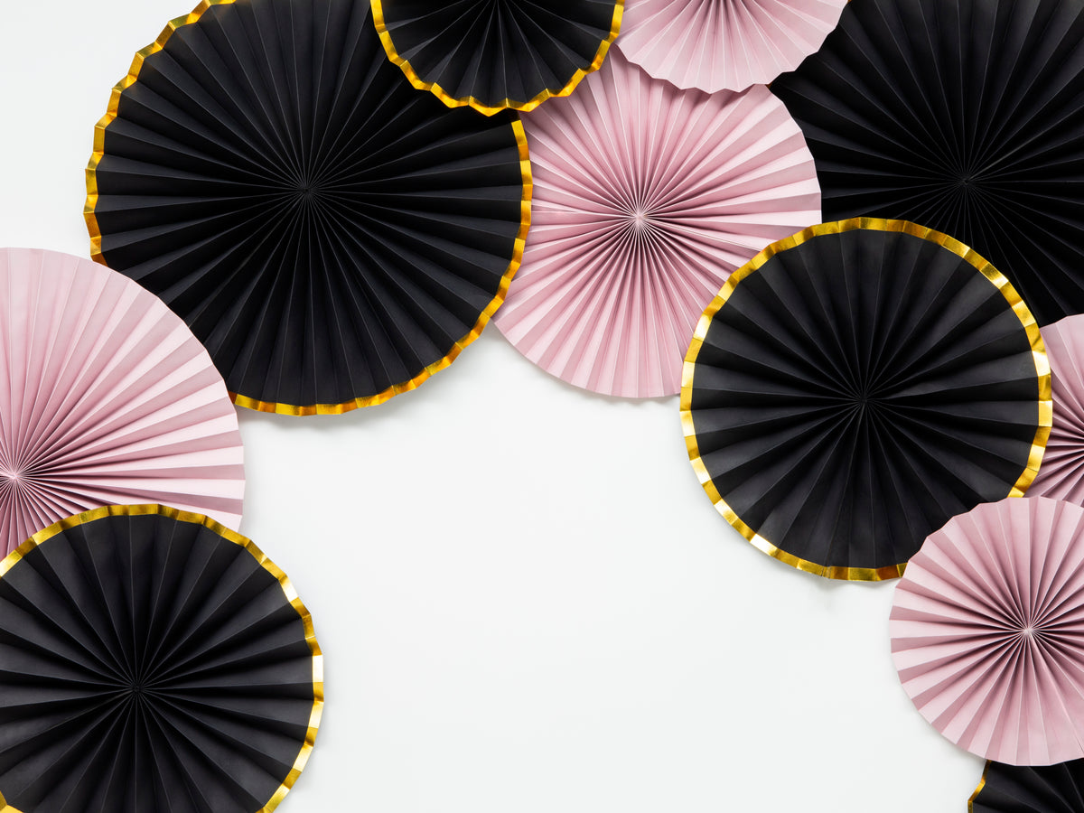 Black Decorative Party Fans