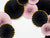 Black Decorative Party Fans