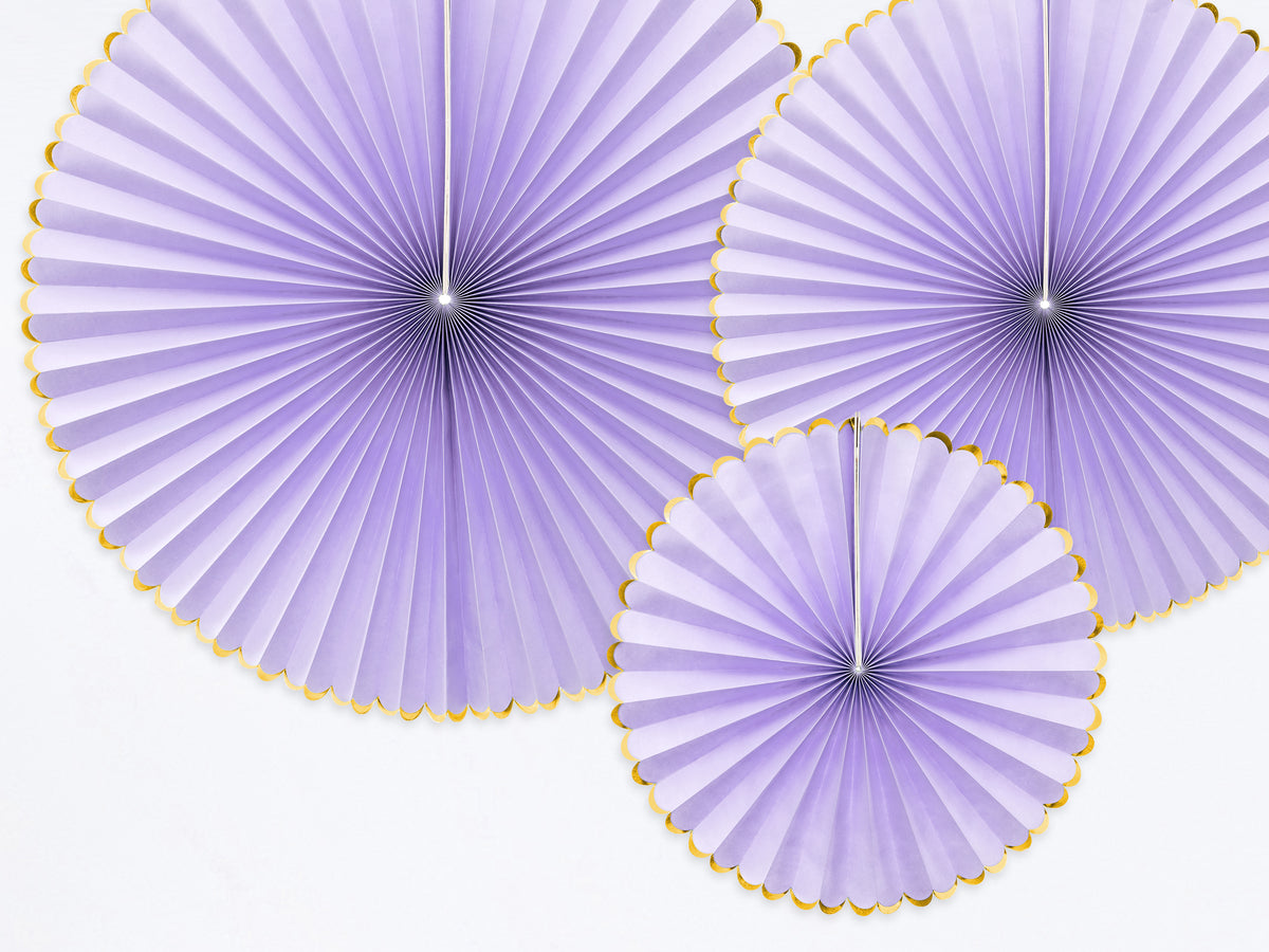 Light Lilac Luxe Fan Rosettes