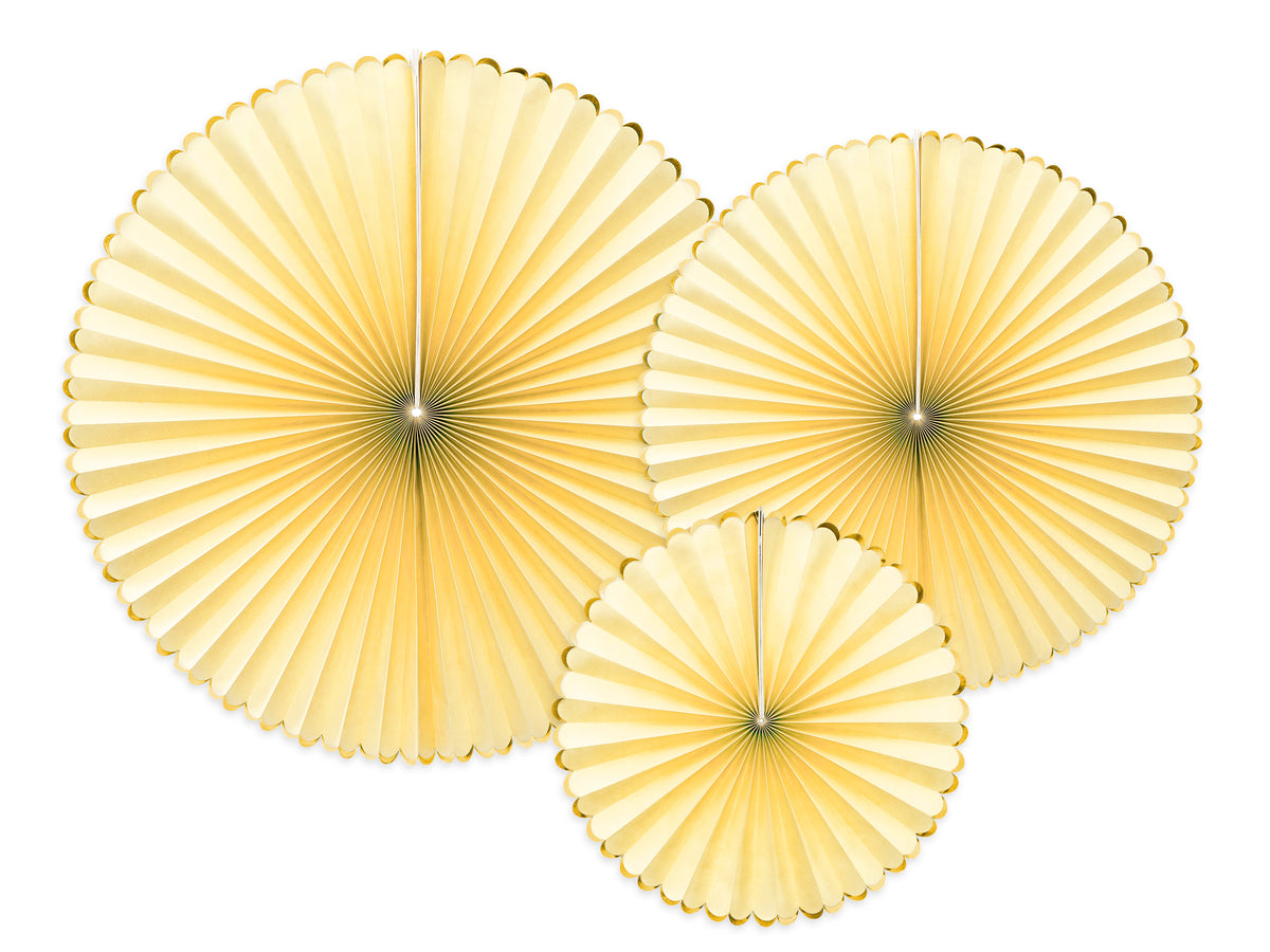 Light Yellow Luxe Fan Rosettes