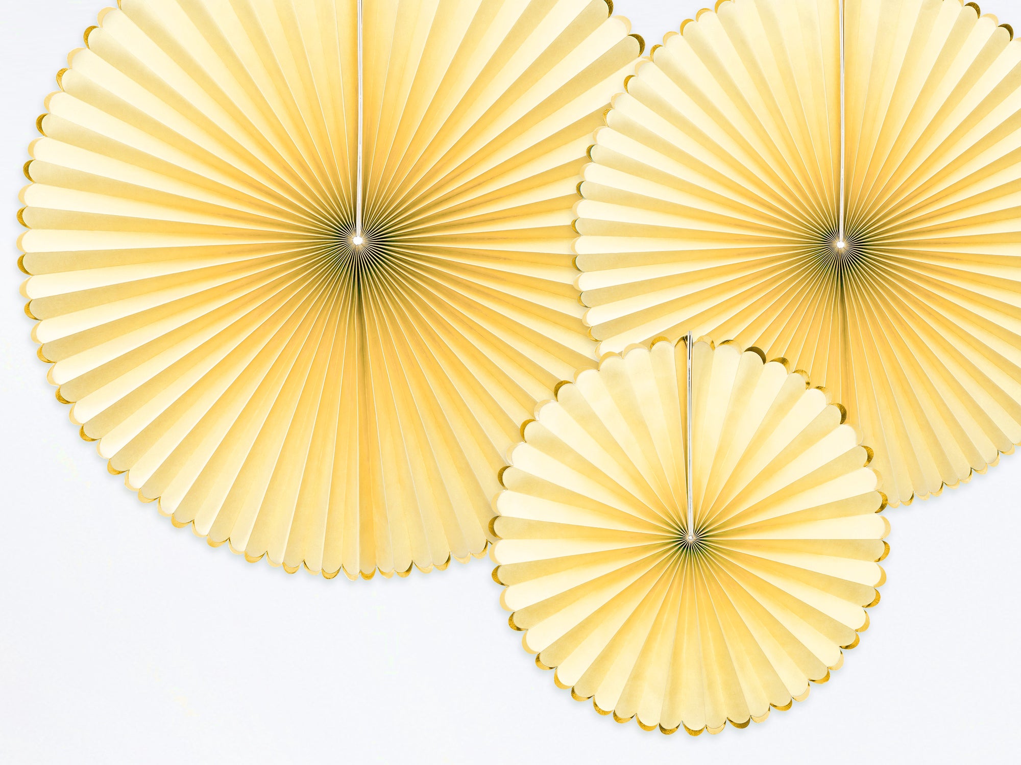 Light Yellow Luxe Fan Rosettes