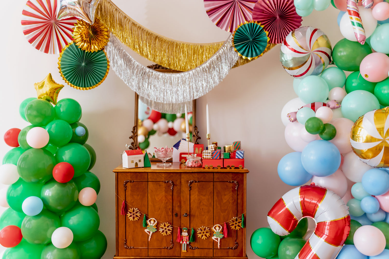 Burgundy Decorative Party Fans 