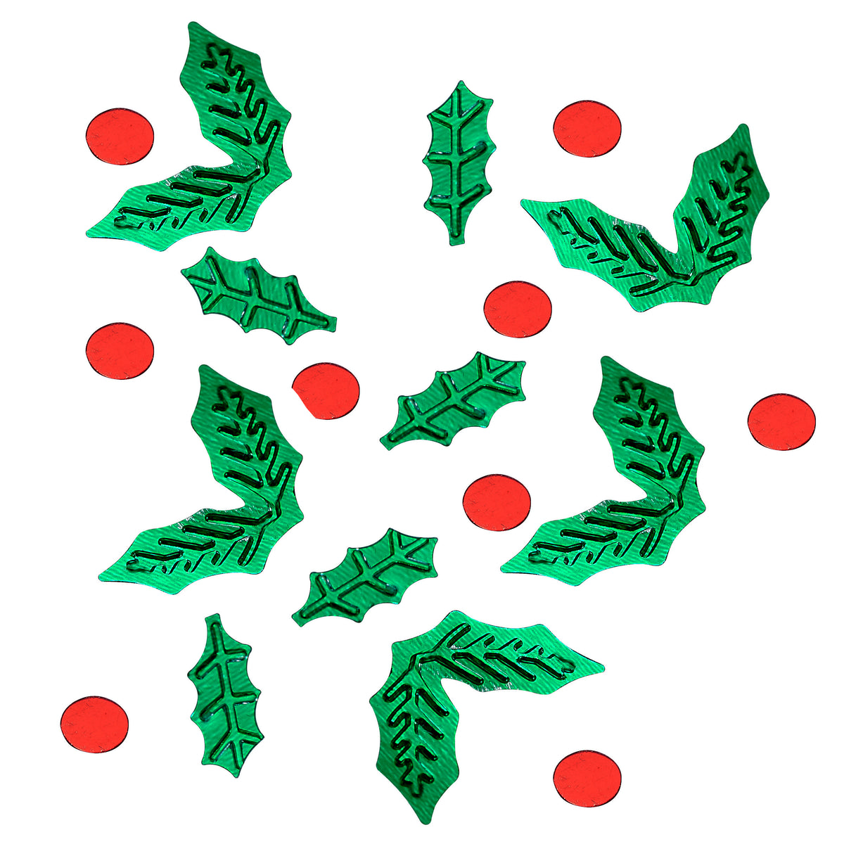 Holly Shaped Christmas Table Confetti - Silly Santa