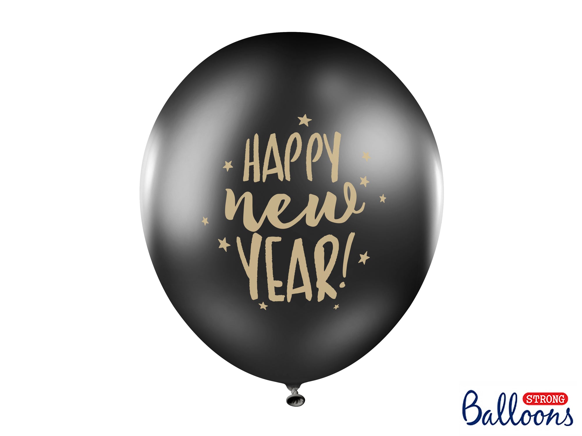 Happy New Year Pastel Black Balloons