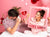 Pastel Baby Pink Hearts Balloons